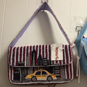 Beaded Cityscape Women's Bag